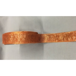 Metallic Ribbon w/Wire Edge Copper 1" 25y